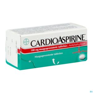 Packshot Cardioaspirine Maagsapresist. Tabl 84 X 100mg