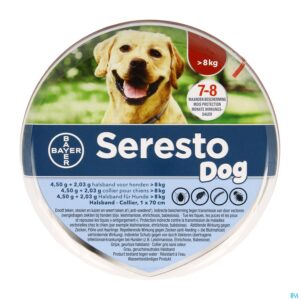 Packshot Seresto Dog 4,5g + 2,03 Halsband >8kg