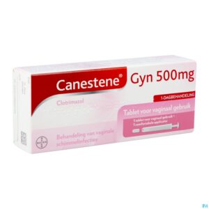 Packshot Canestene Gyn Clotrimazole 500mg Tabl Vag. 1